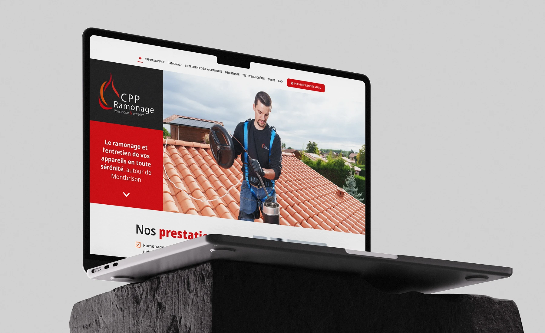 CPP Ramonage, création site internet, photos et rédaction de textes pour un artisan à Montbrison