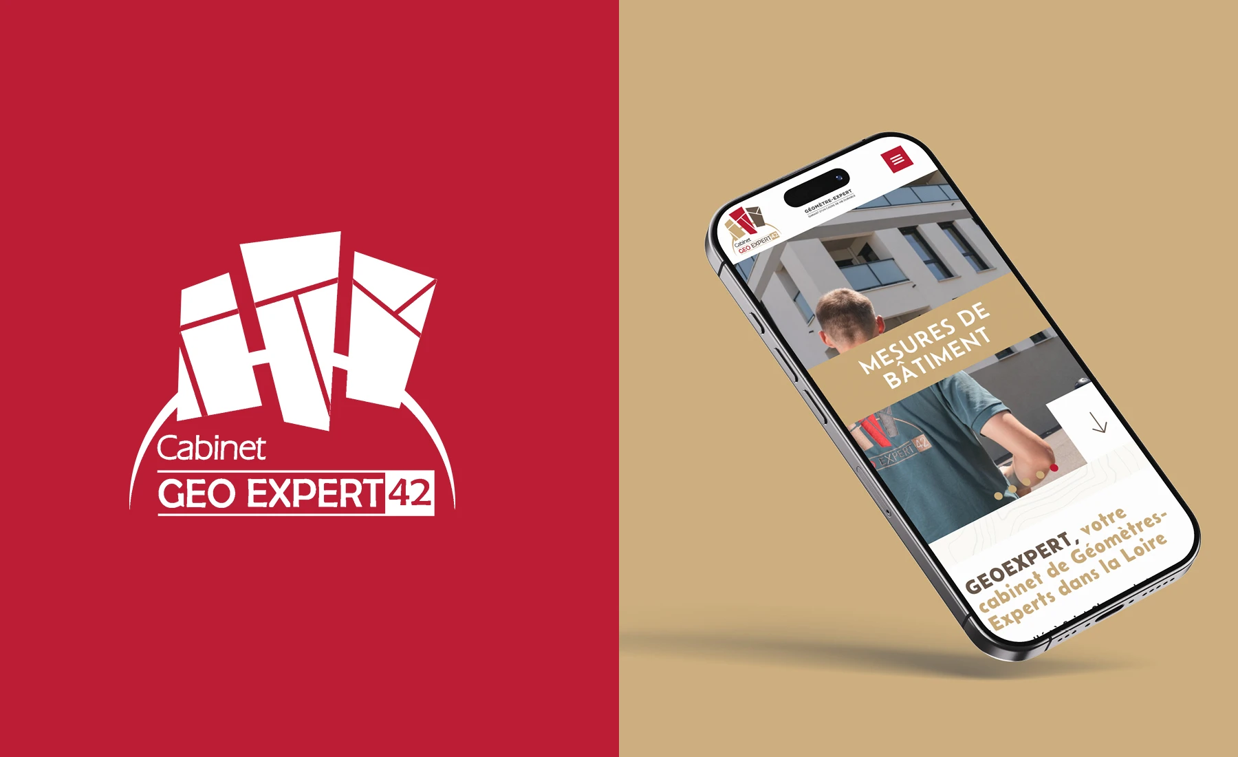 Création site web géomètre, photos et rédaction textes